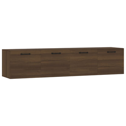 Wandkasten 2 St 60X36,5X35 Cm Bewerkt Hout Bruin Eikenkleur