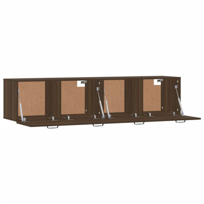 Wandkasten 2 St 60X36,5X35 Cm Bewerkt Hout Bruin Eikenkleur