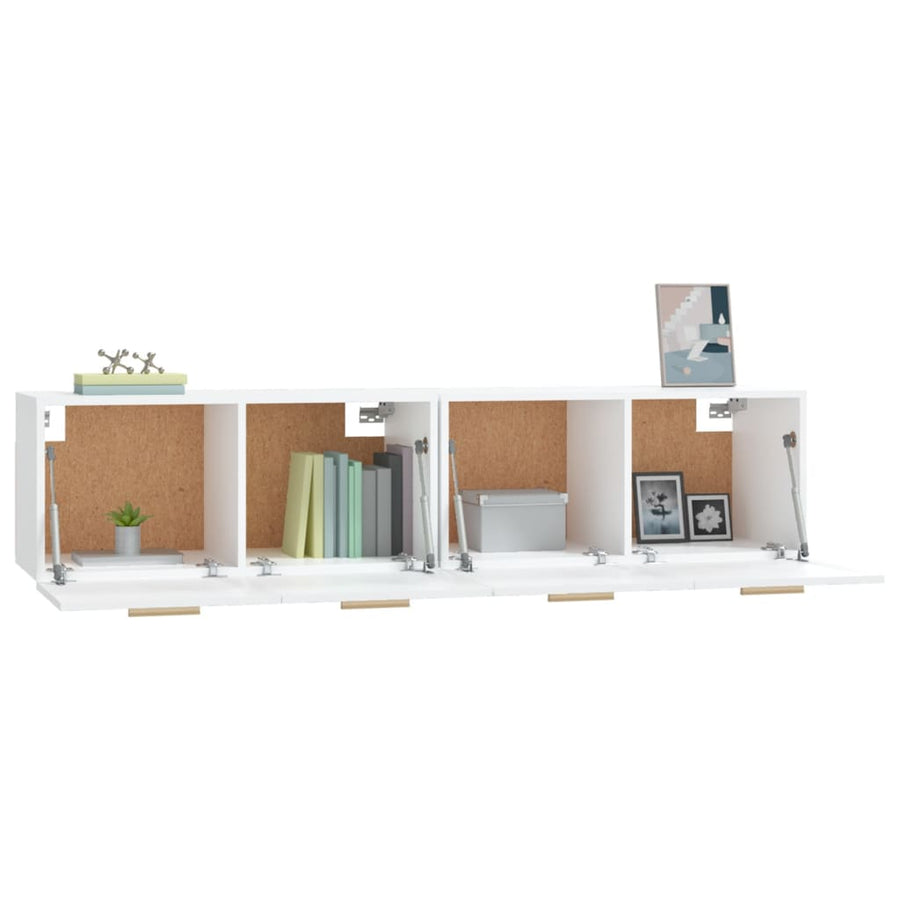 Wandkasten 2 St 80X35X36,5 Cm Bewerkt Hout 80 x 35 x 36.5 cm