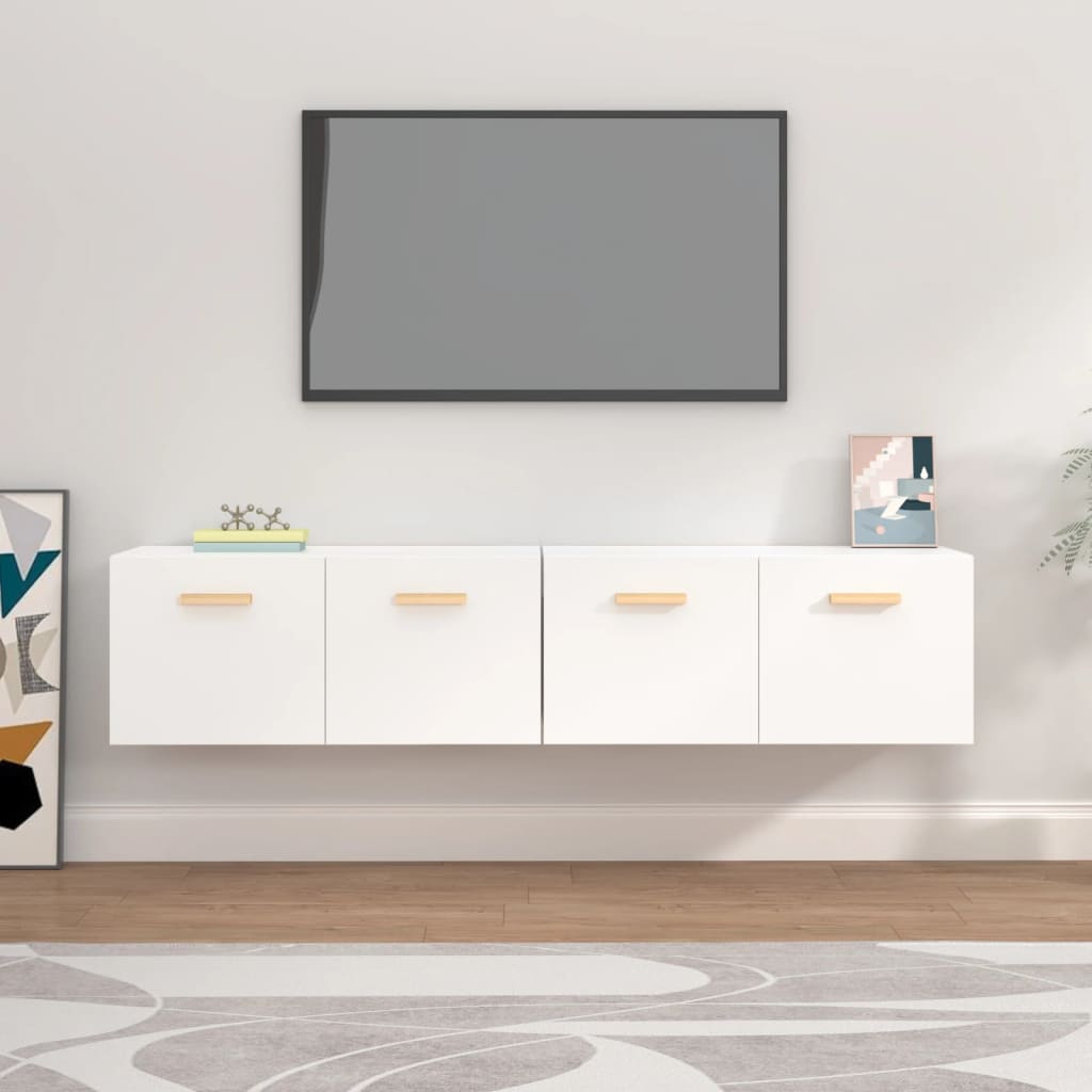 Wandkasten 2 St 80X35X36,5 Cm Bewerkt Hout 80 x 35 x 36.5 cm