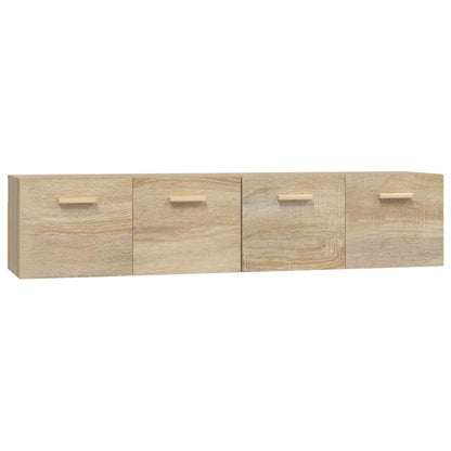 Wandkasten 2 St 80X35X36,5 Cm Bewerkt Hout Kleurig 80 x 35 x 36.5 cm