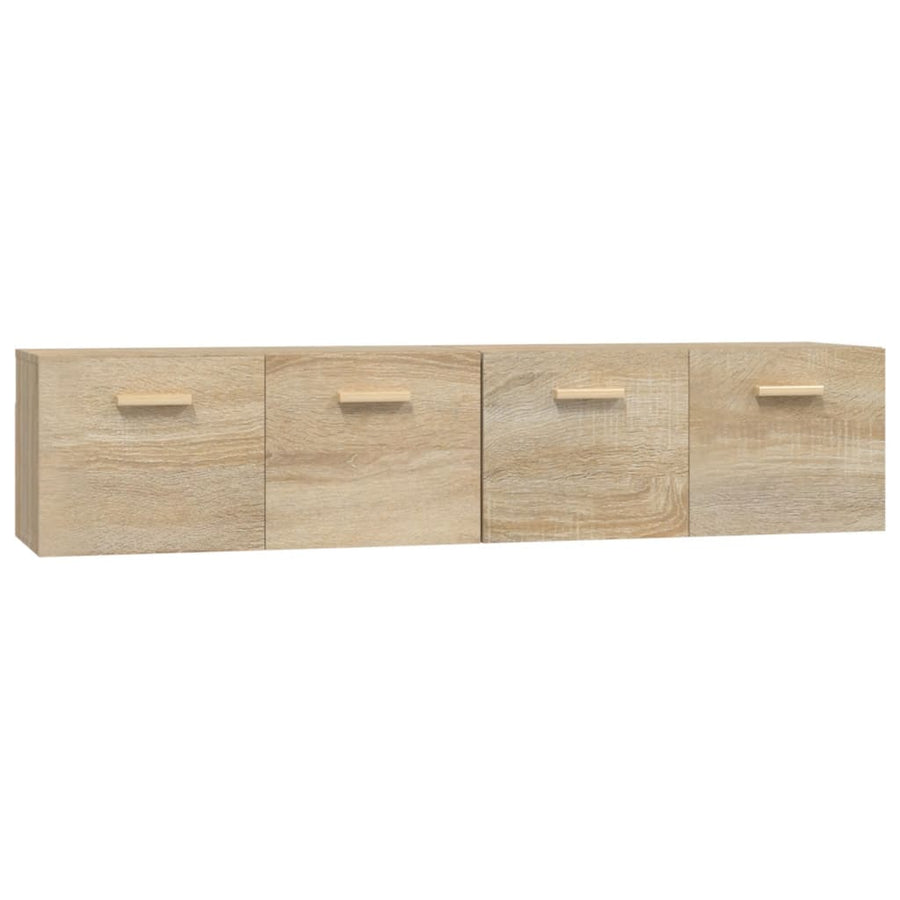 Wandkasten 2 St 80X35X36,5 Cm Bewerkt Hout Kleurig 80 x 35 x 36.5 cm