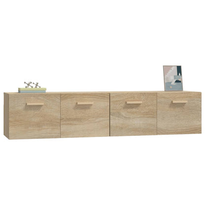 Wandkasten 2 St 80X35X36,5 Cm Bewerkt Hout Kleurig 80 x 35 x 36.5 cm
