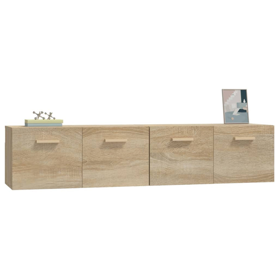 Wandkasten 2 St 80X35X36,5 Cm Bewerkt Hout Kleurig 80 x 35 x 36.5 cm