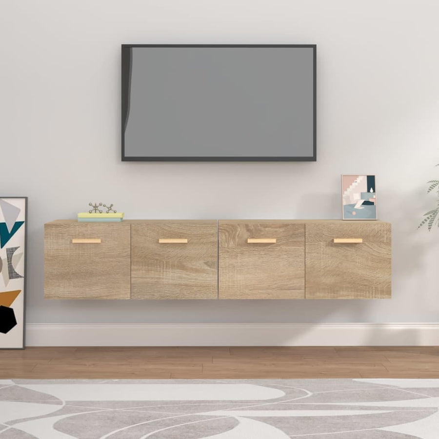 Wandkasten 2 St 80X35X36,5 Cm Bewerkt Hout Kleurig 80 x 35 x 36.5 cm