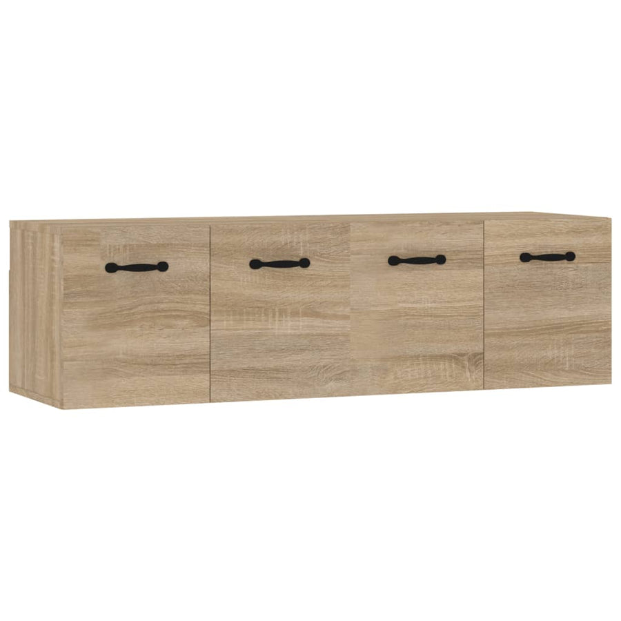 Wandkasten 2 St 80X35X36,5 Cm Bewerkt Hout Sonoma Eikenkleurig 1