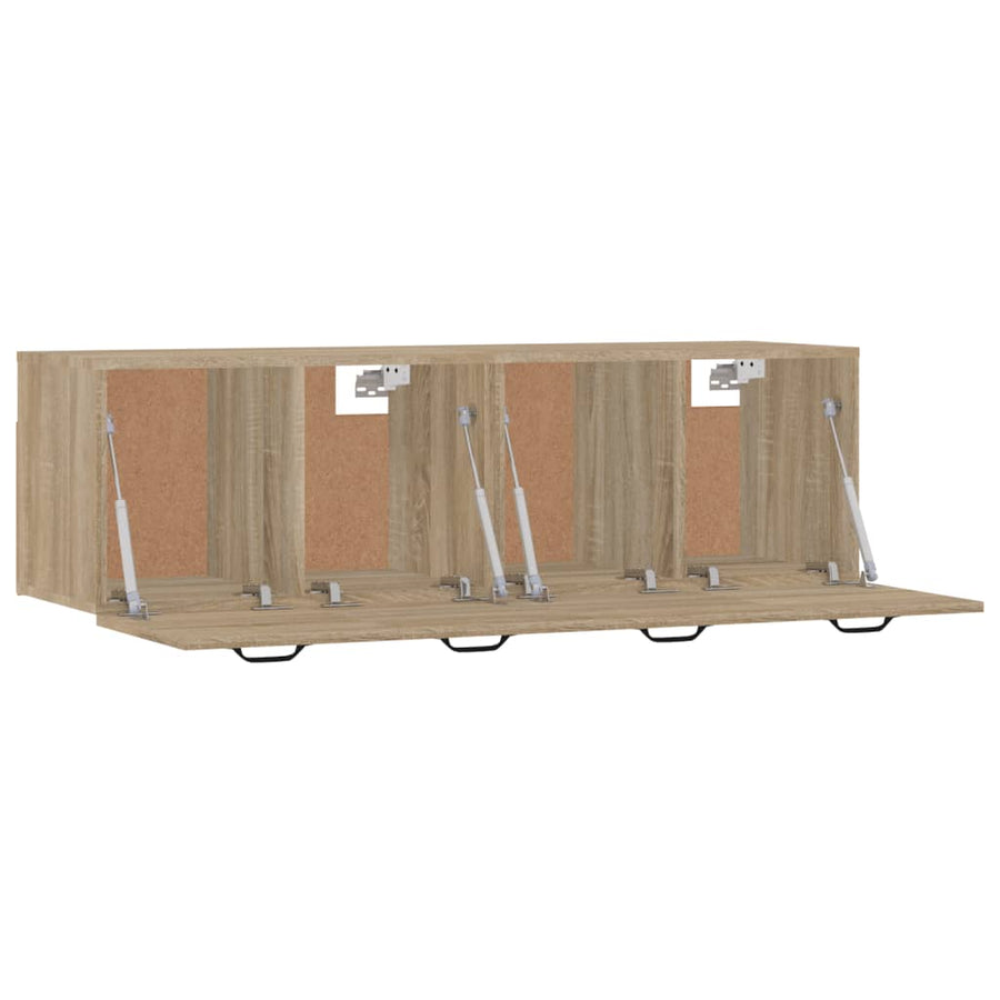 Wandkasten 2 St 80X35X36,5 Cm Bewerkt Hout Sonoma Eikenkleurig 1