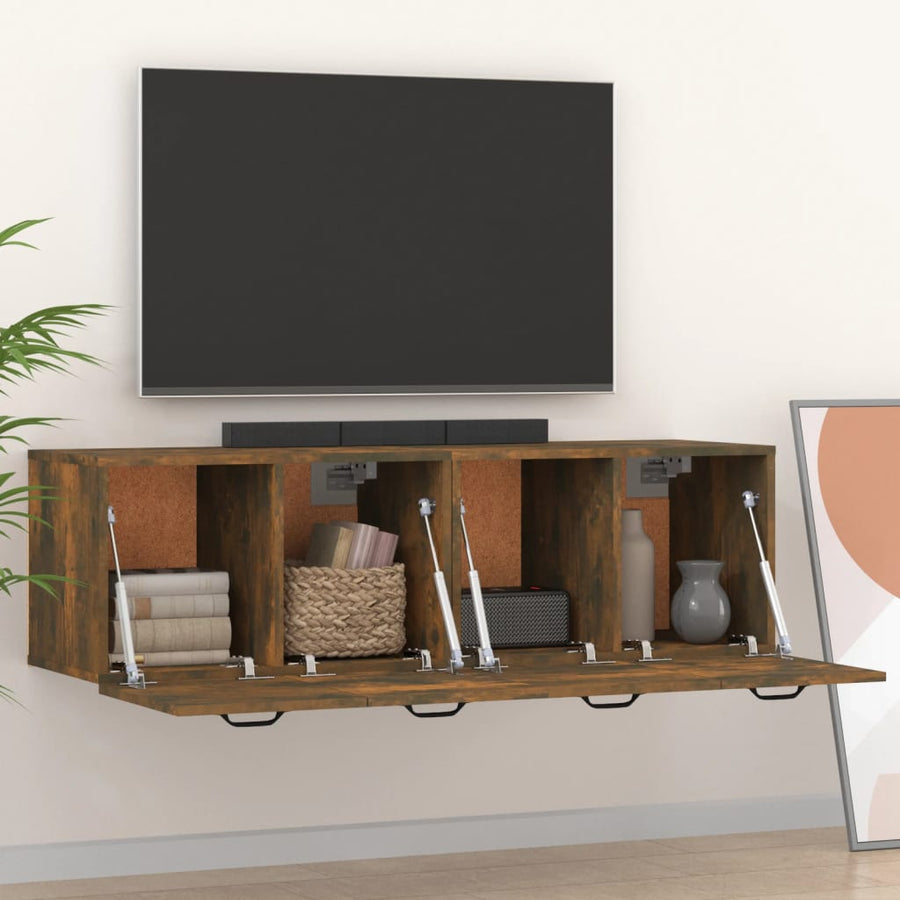Wandkasten 2 St 80X35X36,5 Cm Bewerkt Hout Kleur 80 x 35 x 36.5 cm