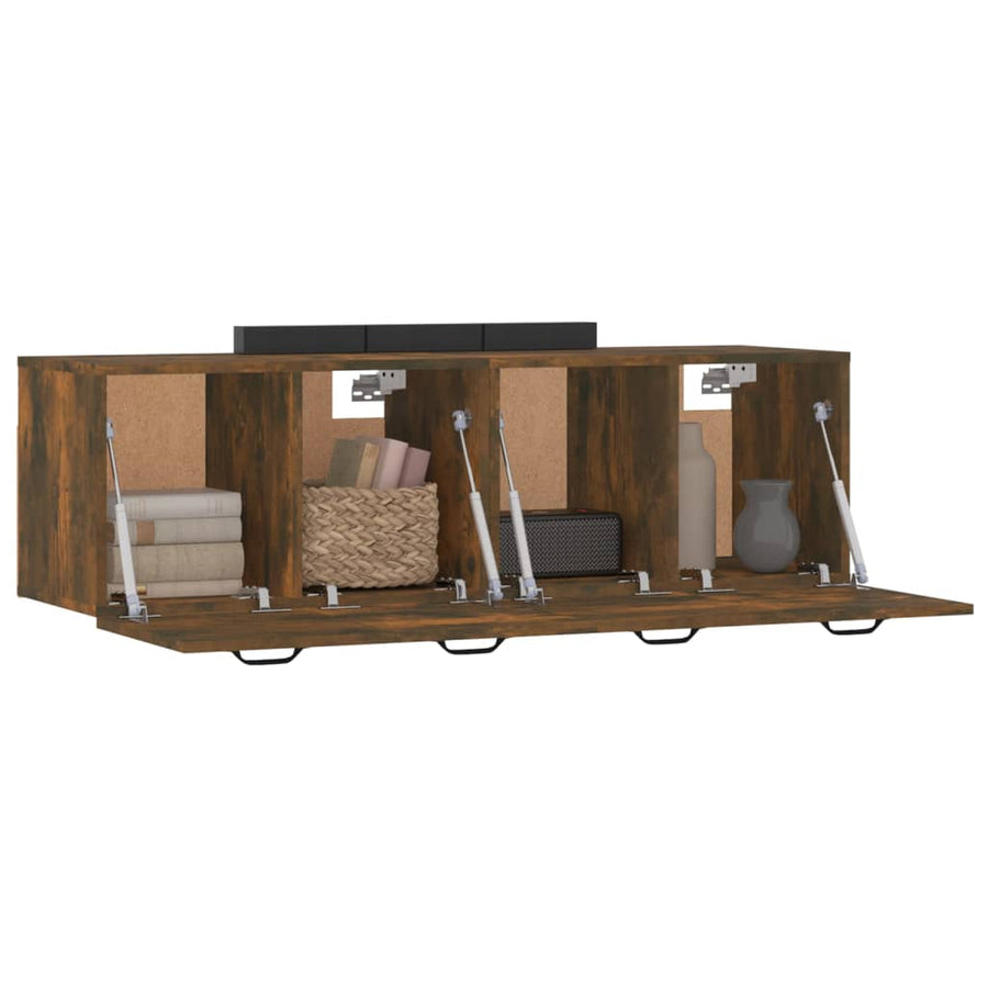 Wandkasten 2 St 80X35X36,5 Cm Bewerkt Hout Kleur 80 x 35 x 36.5 cm