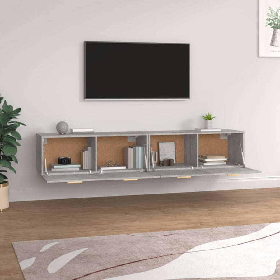 Wandkasten 2 St 100X36,5X35 Cm Bewerkt Hout 100 x 36.5 x 35 cm
