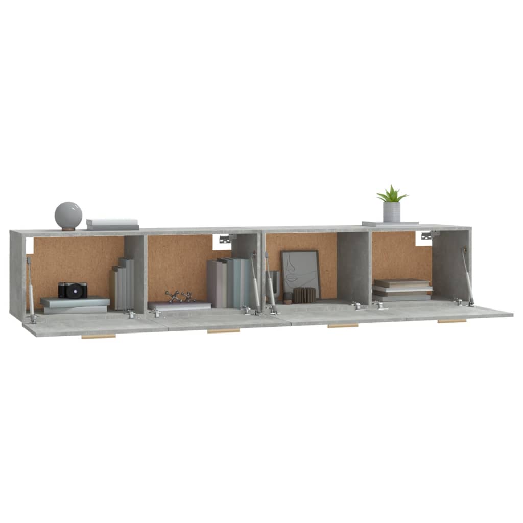 Wandkasten 2 St 100X36,5X35 Cm Bewerkt Hout 100 x 36.5 x 35 cm