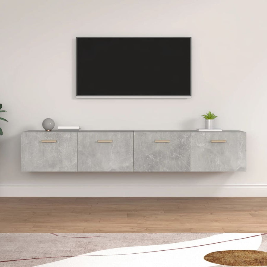 Wandkasten 2 St 100X36,5X35 Cm Bewerkt Hout 100 x 36.5 x 35 cm