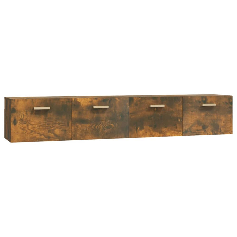 Wandkasten 2 St 100X36,5X35Cm Bewerkt Hout Kleurig 100 x 36.5 x 35 cm