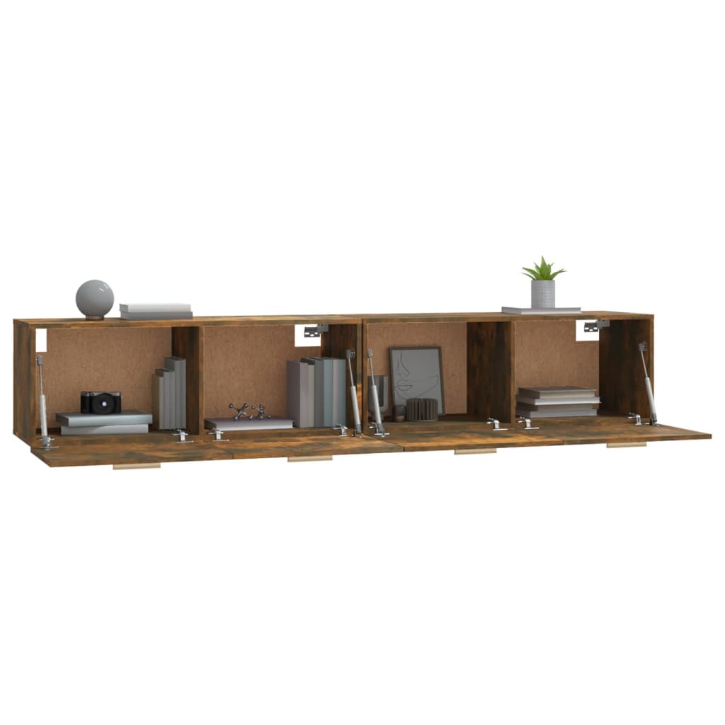 Wandkasten 2 St 100X36,5X35Cm Bewerkt Hout Kleurig 100 x 36.5 x 35 cm