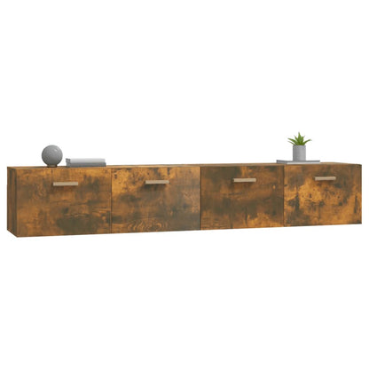 Wandkasten 2 St 100X36,5X35Cm Bewerkt Hout Kleurig 100 x 36.5 x 35 cm