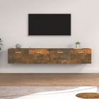 Wandkasten 2 st 100x36.5x35 cm bewerkt hout