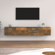Wandkasten 2 st 100x36.5x35 cm bewerkt hout
