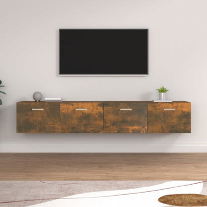 Wandkasten 2 St 100X36,5X35Cm Bewerkt Hout Kleurig 100 x 36.5 x 35 cm