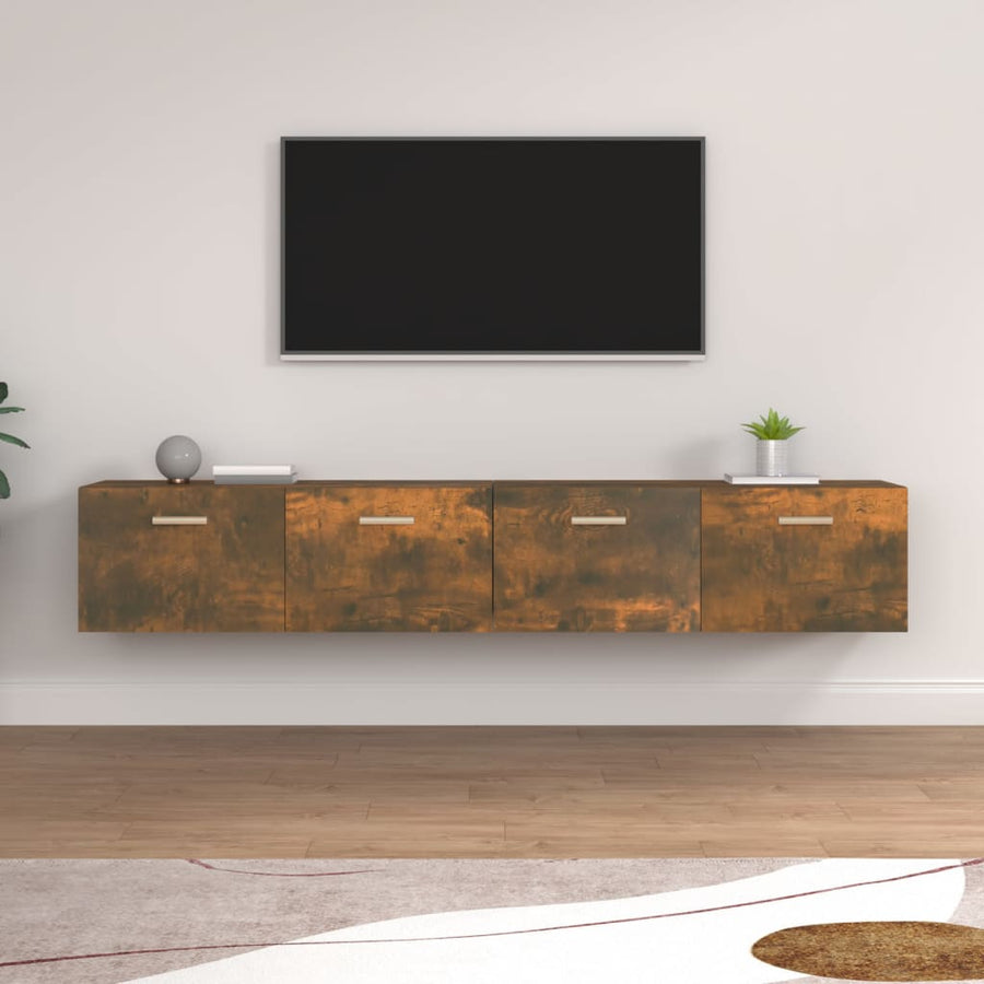Wandkasten 2 St 100X36,5X35Cm Bewerkt Hout Kleurig 100 x 36.5 x 35 cm