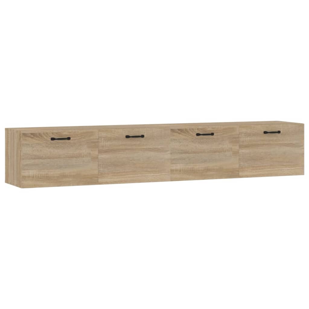 Wandkasten 2 St 100X36,5X35 Cm Bewerkt Hout Kleurig 100 x 36.5 x 35 cm