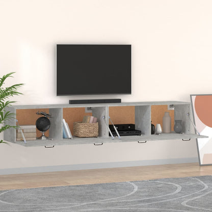 Wandkasten 2 St 100X36,5X35 Cm Bewerkt Hout 100 x 36.5 x 35 cm