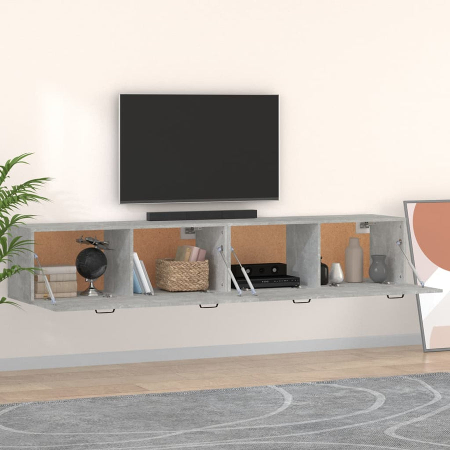 Wandkasten 2 St 100X36,5X35 Cm Bewerkt Hout 100 x 36.5 x 35 cm