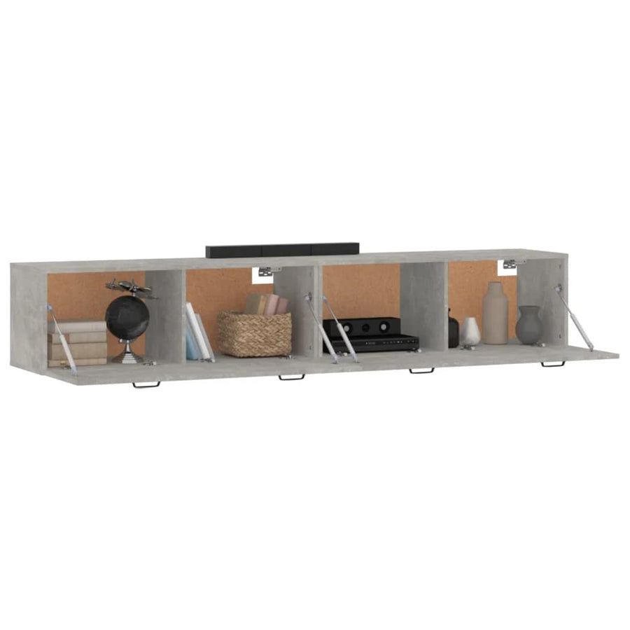 Wandkasten 2 St 100X36,5X35 Cm Bewerkt Hout 100 x 36.5 x 35 cm