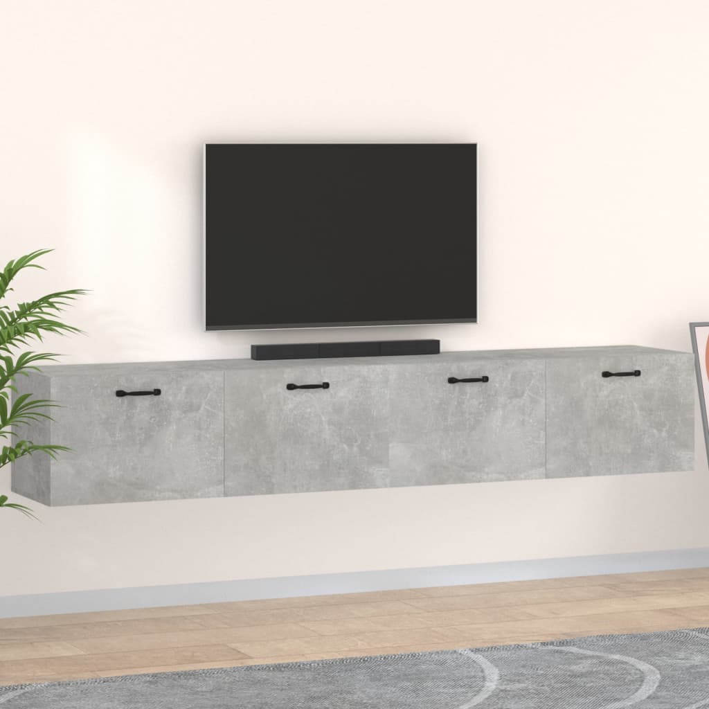 Wandkasten 2 St 100X36,5X35 Cm Bewerkt Hout 100 x 36.5 x 35 cm