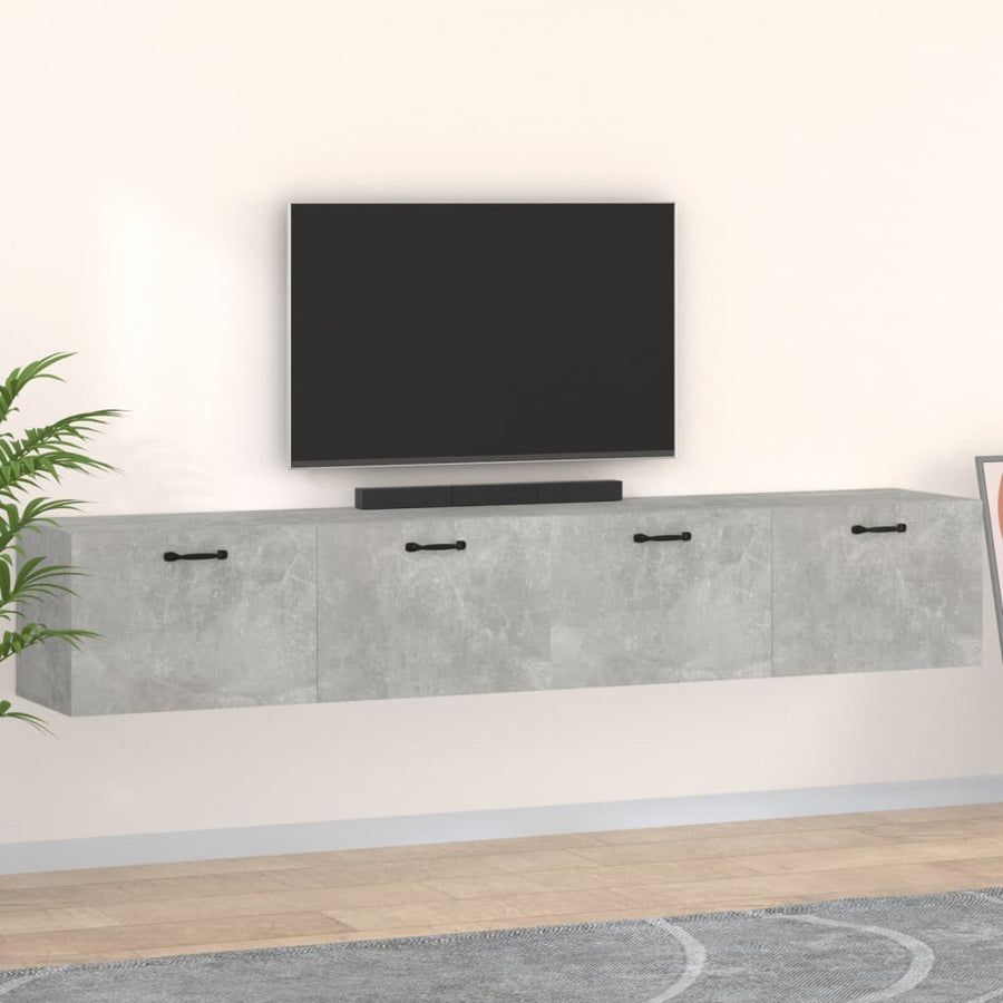 Wandkasten 2 St 100X36,5X35 Cm Bewerkt Hout 100 x 36.5 x 35 cm