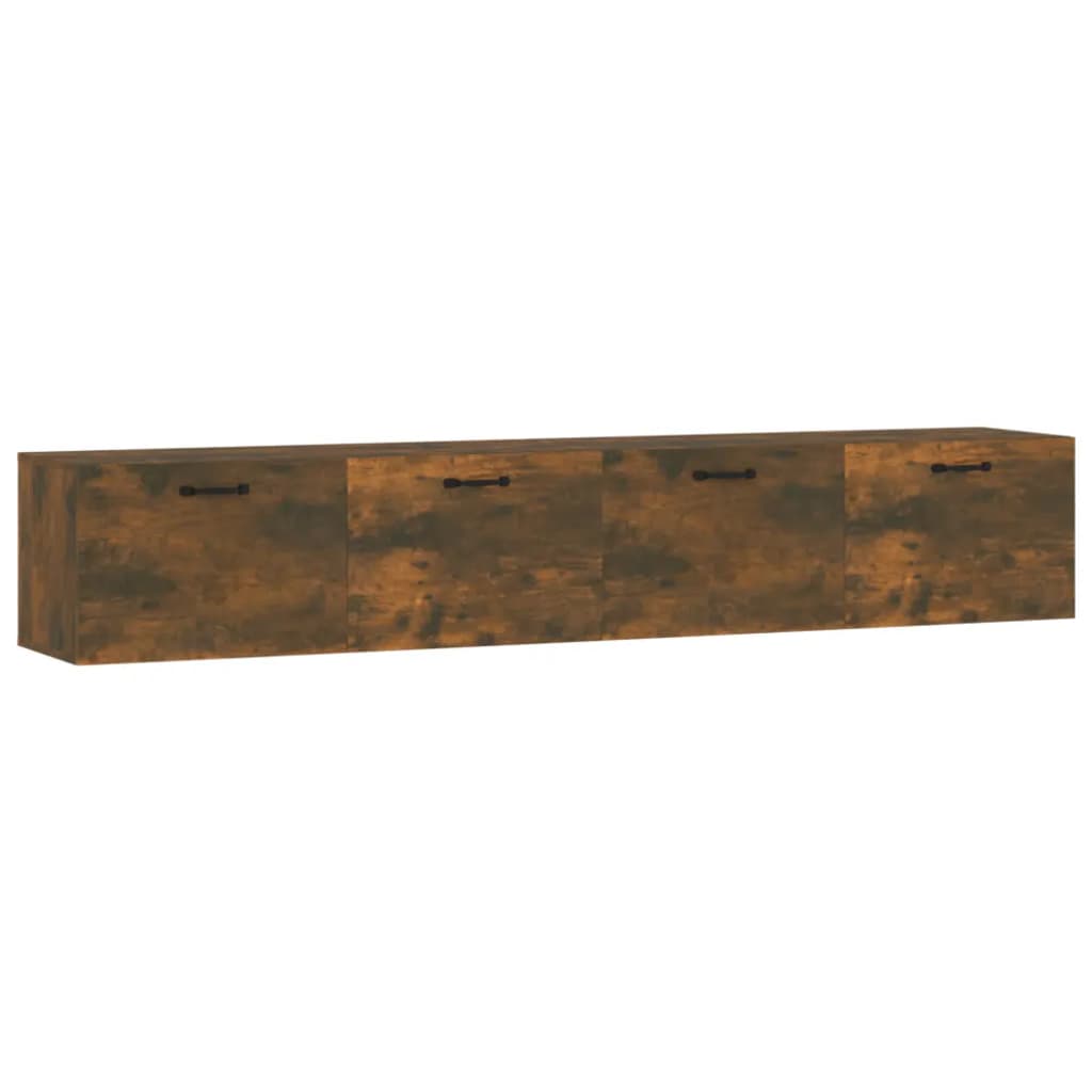 Wandkasten 2 St 100X36,5X35Cm Bewerkt Hout Gerookt Eikenkleurig