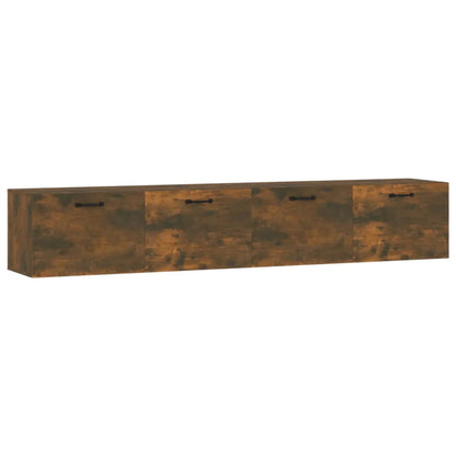 Wandkasten 2 St 100X36,5X35Cm Bewerkt Hout Gerookt Eikenkleurig