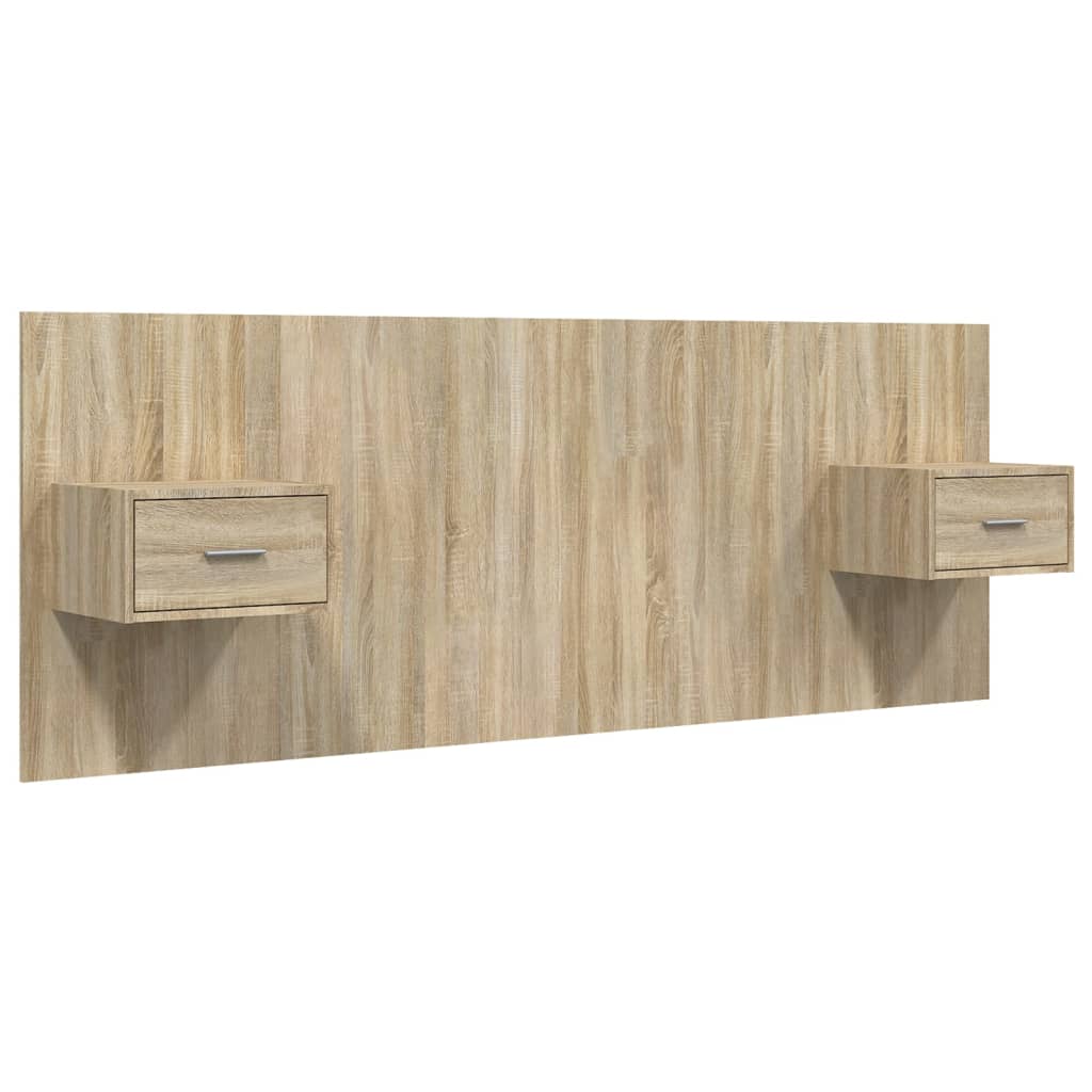 Hoofdbord Met Kastjes Bewerkt Hout Kleurig 1 Sonoma eiken