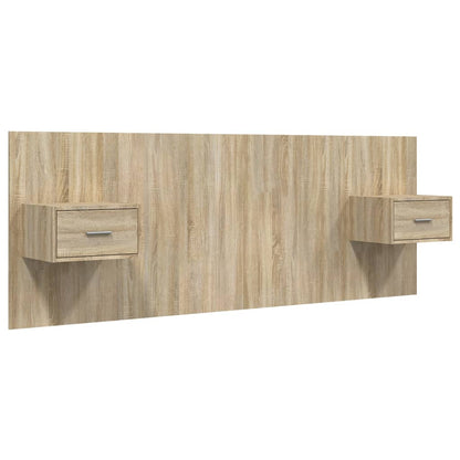 Hoofdbord Met Kastjes Bewerkt Hout Kleurig 1 Sonoma eiken