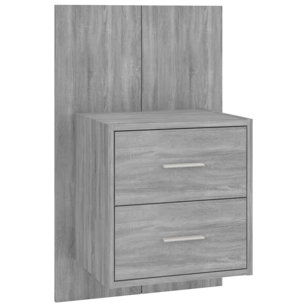Hoofdbord Met Kastjes Bewerkt Hout Eikenkleurig 1 Grijs sonoma