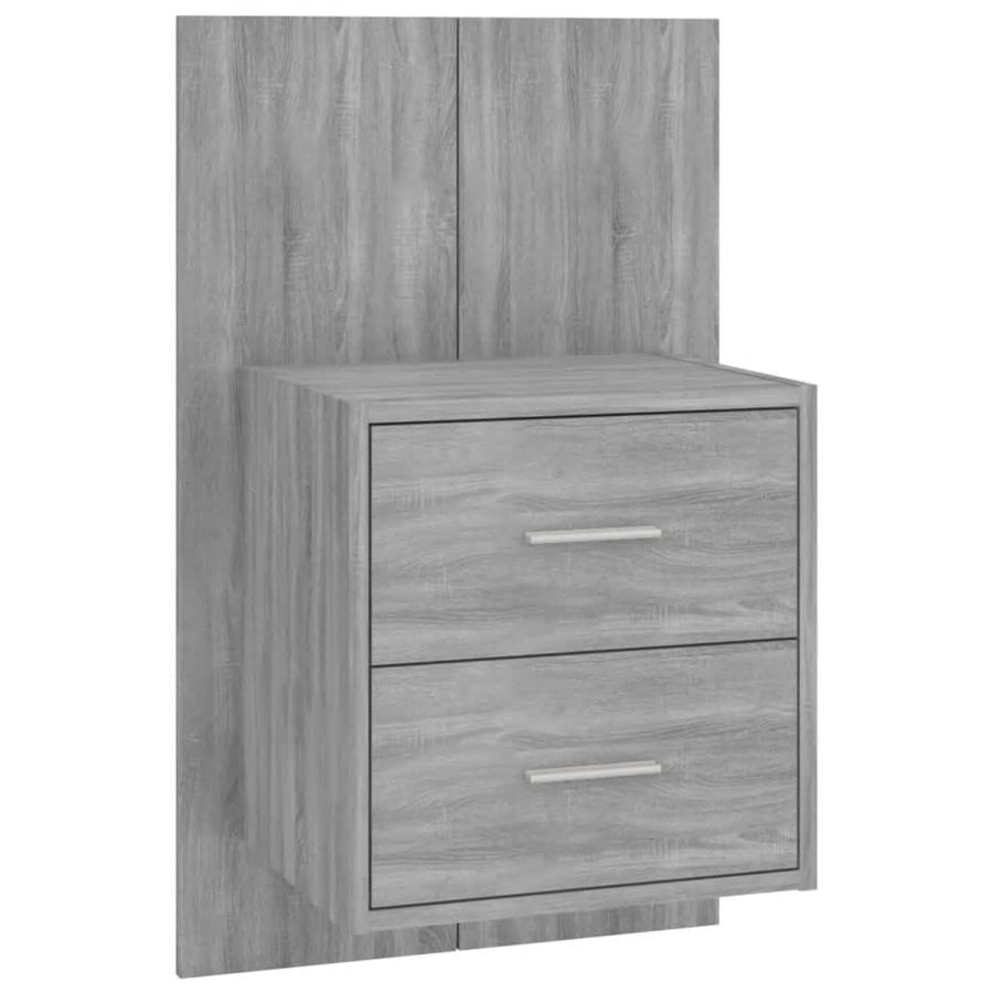 Hoofdbord Met Kastjes Bewerkt Hout Eikenkleurig 1 Grijs sonoma