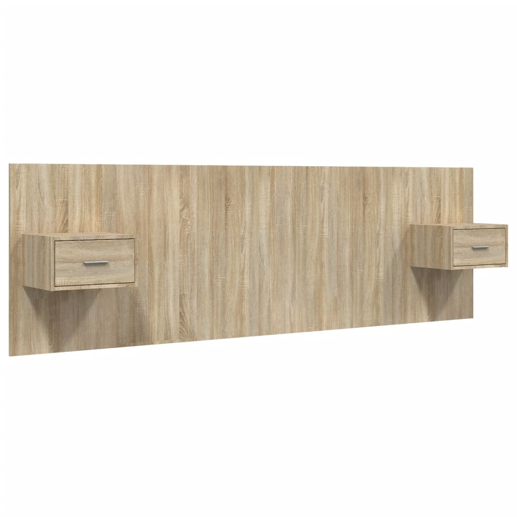 Hoofdbord Met Kastjes Bewerkt Hout Kleurig 1 Sonoma eiken