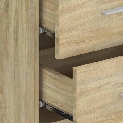 Hoofdbord Met Kastjes Bewerkt Hout Kleurig 1 Sonoma eiken