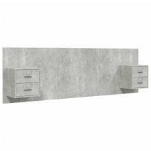 Hoofdbord Met Kastjes Bewerkt Hout 1 Betongrijs