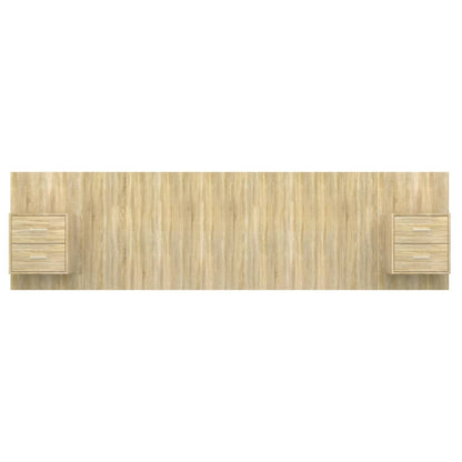 Hoofdbord Met Kastjes Bewerkt Hout Kleurig 1 Sonoma eiken