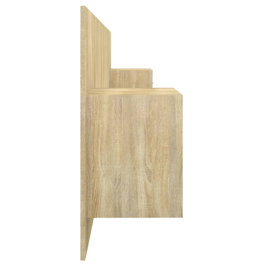 Hoofdbord Met Kastjes Bewerkt Hout Kleurig 1 Sonoma eiken
