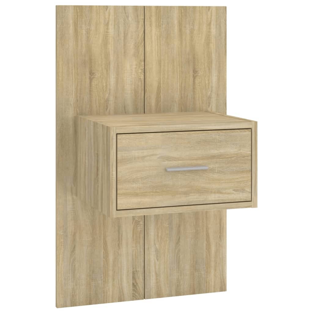 Hoofdbord Met Kastjes Bewerkt Hout Kleurig 1 Sonoma eiken