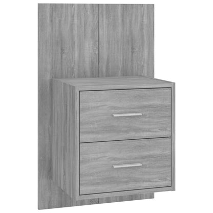 Hoofdbord Met Kastjes Bewerkt Hout Eikenkleurig 1 Grijs sonoma
