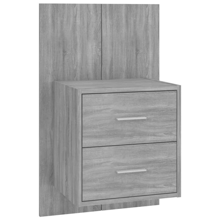 Hoofdbord Met Kastjes Bewerkt Hout Eikenkleurig 1 Grijs sonoma