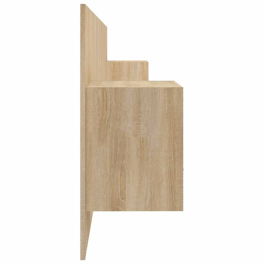 Hoofdbord met kastjes bewerkt hout sonoma eikenkleurig