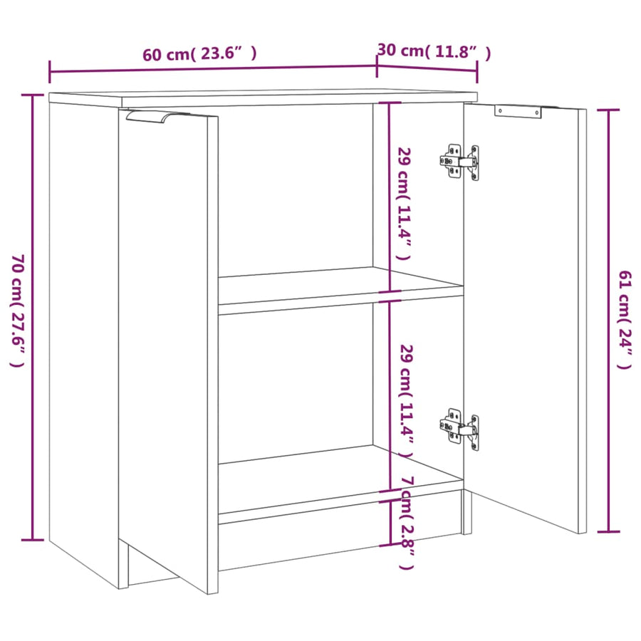 Dressoirs 60X30X70 Cm Bewerkt Hout Wit