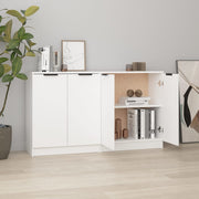 Dressoirs 2 st 60x30x70 cm bewerkt hout wit