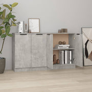Dressoir 60x30x70 cm bewerkt hout betongrijs