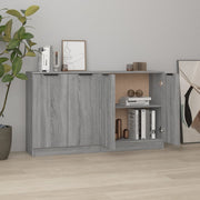 Dressoirs 2 st 60x30x70 cm bewerkt hout grijs sonoma