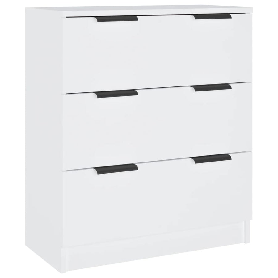 3 st Dressoirs bewerkt hout wit Wit