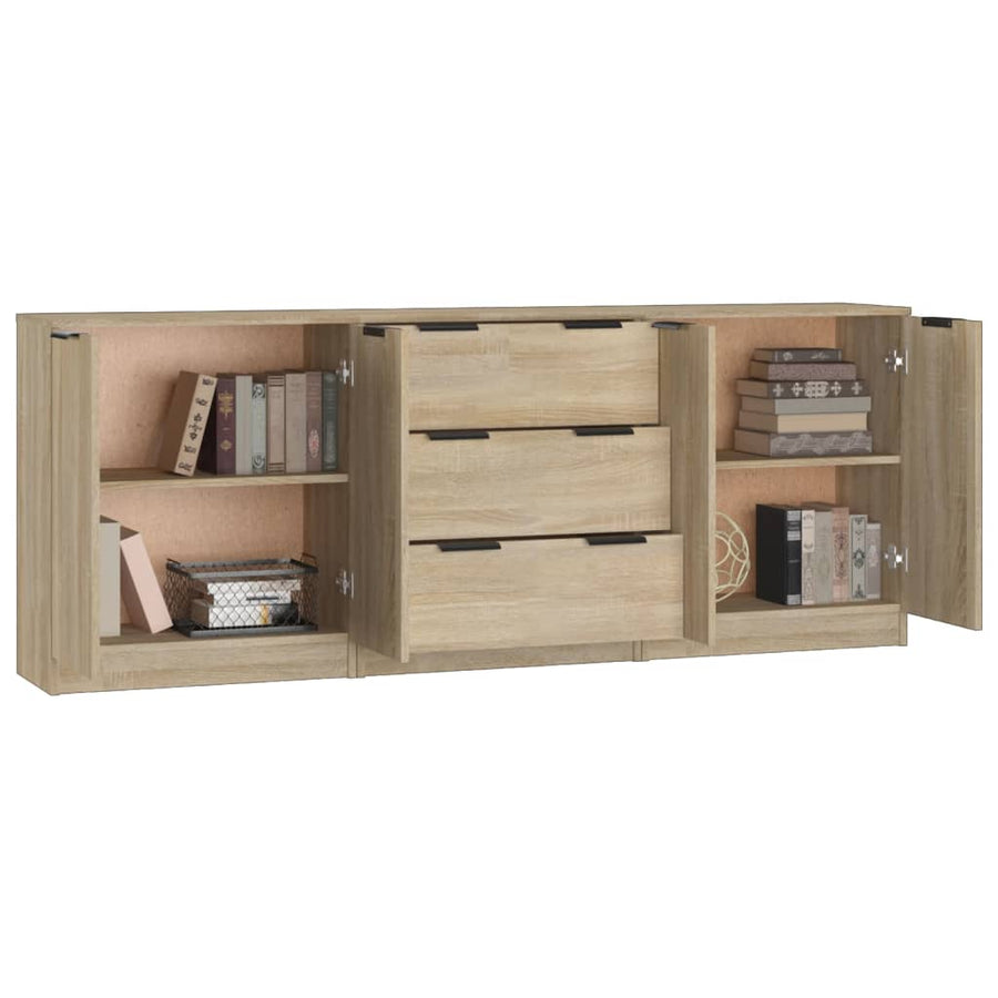 Dressoirs Bewerkt Hout Kleurig Sonoma eiken